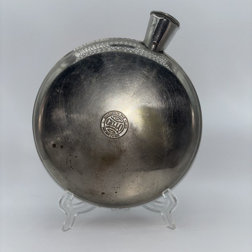 ANTIQUE 1912 Cello Metal Bed Warmer HOT WATER BOTTLE Flask BOSTON Canteen
