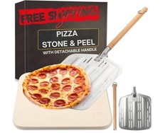 Piedra para Pizza 15x12 con Pala Larga, Ideal...
