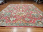 Turkish Oushak Rug, Modern Multicolored Handmade Bohemian Rug 9.6x12.7 Ft