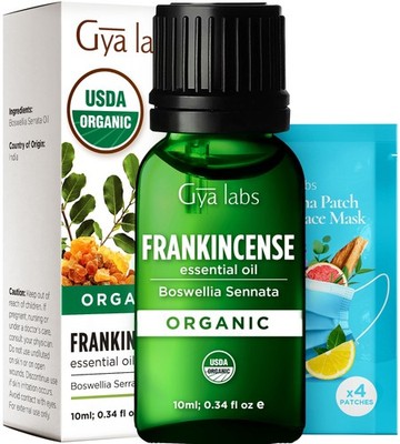 Gya Labs USDA Certified Organic Frankincense Essential 0.34 Fl Oz (Pack of 1) 
