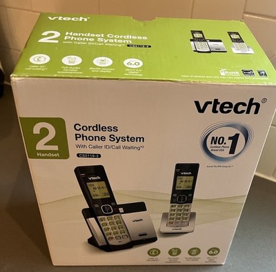     VTech - CS5119-2 DECT 6.0 Expandable Cordless Phone System - Gray/Black
