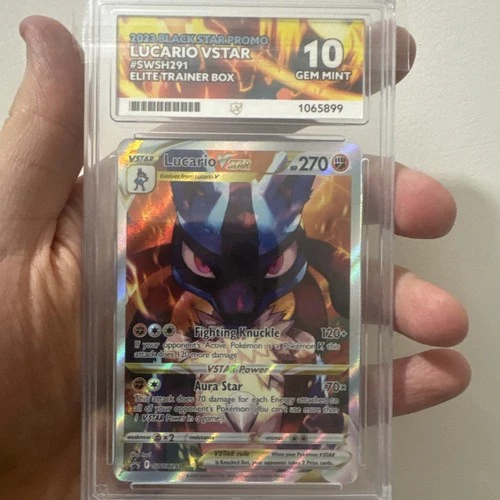 Pokémon TCG Lucario VSTAR SWSH291 Promo Card Ace 10 Gem Mint