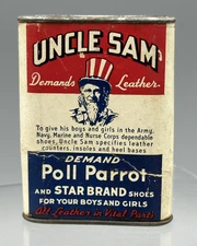 c 1945 POLL PARROT SHOES Advertising COIN BANK Patriotic UNCLE SAM Premium