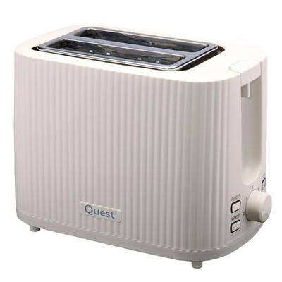 Quest 2-Scheiben-Toaster gerillt 7 Bräunungsstufen Aufwärmen Auftauen Krümelschublade Creme