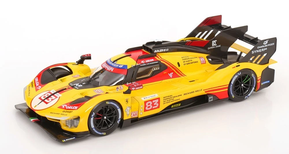 1/18 Scale Ferrari 499P #83 AF Corse 24hr LeMans 2024 Model Car by