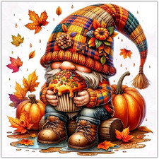 Gnome Diamond Art Kits for Adults, 5D Fall Diamond Painting Kits
