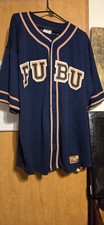 Vintage 90  s / Y2K RARE FUBU Baseball Jersey Size XXL Navy Hip Hop Style Large