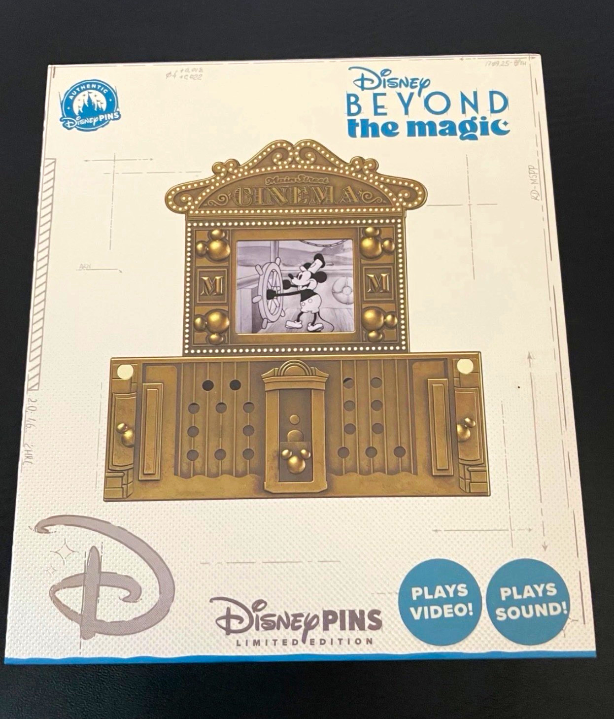 Disney Beyond the Magic Mickey Mouse Pin Limited Edition Plays Sound & Video