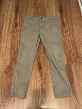 Izod Khaki Boys Youth Pleated Pants Adjustable Waist Size 20 Reg Uniform