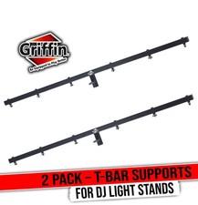 T-Bar Lighting Support for Stage Stands - Cross Bar Mount for DJ Gear Light Cans