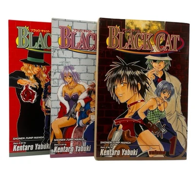 Black Cat Manga Volumes 1 2 3 Kentaro Yabuki English Viz Shonen Jump 2000 - Image 1 of 4