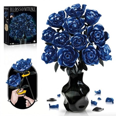 BULUOBANG Rose Rotating Everlasting Flower Building Set 866PCS Compatible Art...