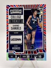 2024-25 Panini NIL Connecticut Huskies #4 Qadence Samuels Red White Blue