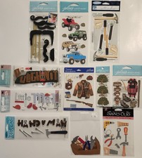Lot of 11 Jolee's Boutique Sticko Provo Scrapbooking Stickers TOOLS OUTDOORS