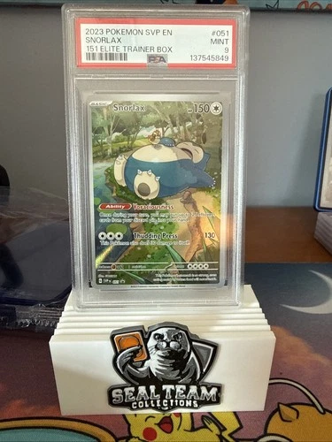 Pokémon TCG Snorlax Scarlet & Violet 151 ETB Promo Card #051 PSA 9 Mint