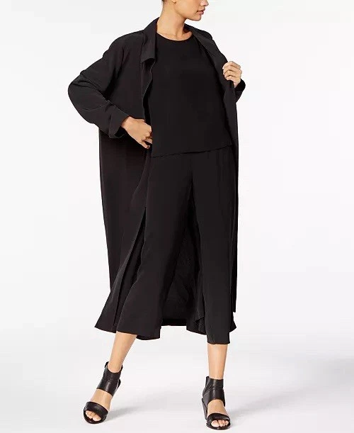 Suéter Sarah Pacini Italia Talla L-US 10 Maxi Plumero Abrigo Mezcla Lana Jersey $450 Foto 2 de 4