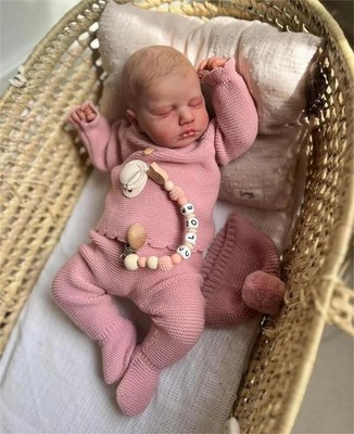 Full Body Silicone Reborn Baby Dolls Realistic Girl 20 Inch Soft Real Life Looki