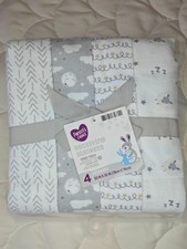 4 Receiving Blankets Parent's Choice Unisex 30" X 30" Each New in Packaging