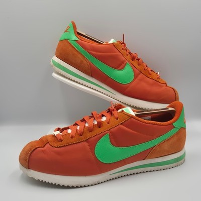Nike Turnschuhe Herren UK 10 Cortez Textil Campfire Orange Grün 2025 sehr guter Zustand