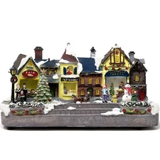 Allgala Polyresin Christmas House Figurine, USB & Battery, French Town XH93431