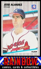 1989 Fleer #585 Jose Alvarez Rookie Atlanta Braves