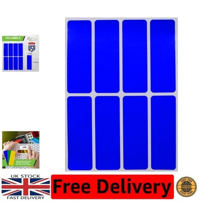 Organisatorische blaue Beschriftungsetiketten - 120er-Packung, 7,5 cm x 2,5 cm leicht abziehbare Aufkleber
