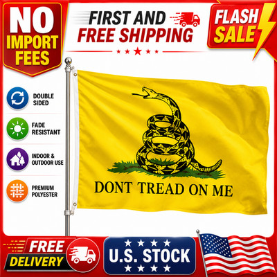 ARSOF Dont Tread On Me Flag 3x5 Outdoor 240D Double Sided 3 Ply Banner