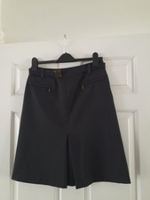Max Mara Weekend A Line Black Belted Skirt Uk Size 8