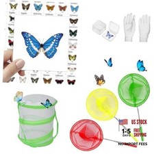 3 Pack Telescopic Butterfly Nets for Kids, Extendable Butterfly Catching Net