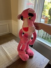 Vintage 1980 Pink Panther Jumbo Plush Stuffed Mighty Star Posable Arms Legs