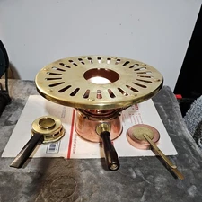 Vintage copper brass chafing/warmer stand 