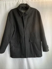 Eddie Bauer Mens Wool Jacket/Coat Black Size-S