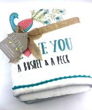 Baby Blanket Levtex White I Love You A Bushel & A Peck Infants30x40in Peacock