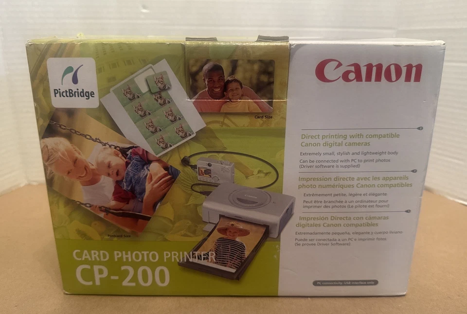 VINTAGE SEALED Canon Selphy CP-200 Thermal 4x6 Photo Postcard Compact Printer - Image 2 of 4
