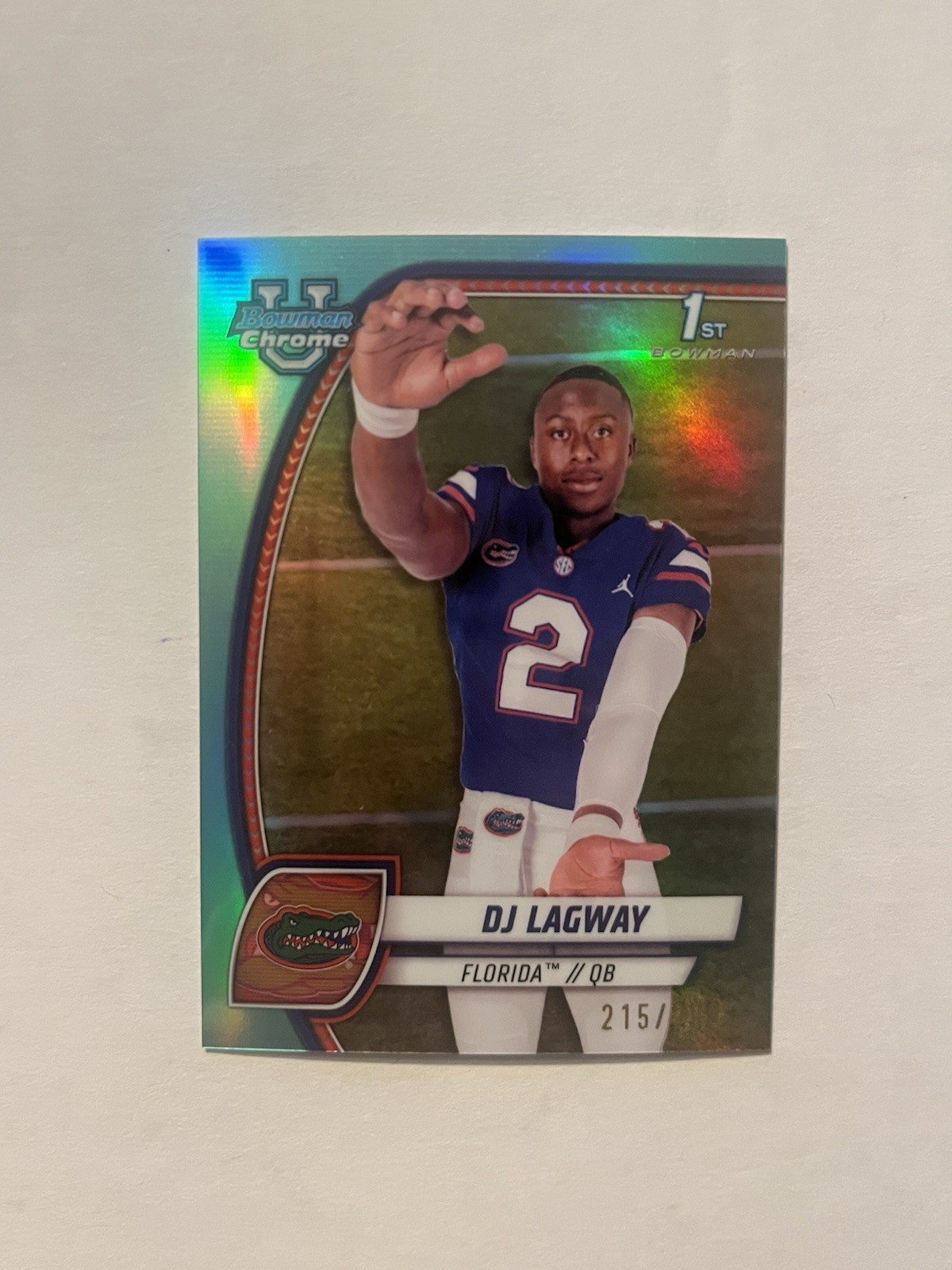 2024 Bowman University Chrome 1st DJ Lagway Aqua Refractor /299 RC #63