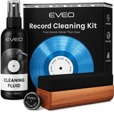 Vinyl Record Cleaning Kit - 4-in-1 Cleaner with Brush, Liquid, Duster  Gel