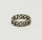 Vintage braid band sterling silver men unisex ring size 9
