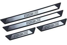 Cubierta de placa de moldura de umbral de puerta cromada para VW POLO 4 piezas