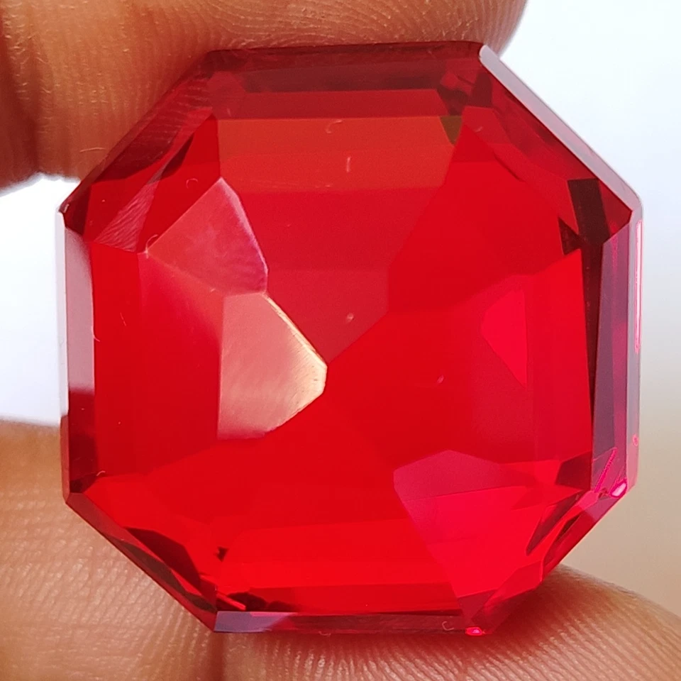 AAA+ Large Red Ruby Square Cut 96.10 Ct. Huge Loose Gemstone Gift for Women/Her - Image 4 of 4