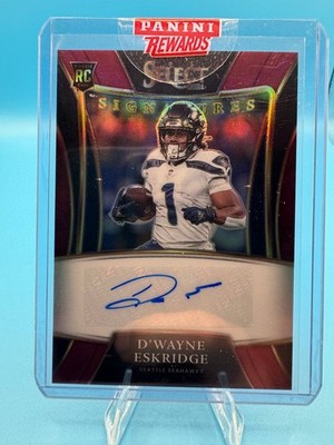 2021 Panini Select #SSP-DWE D'Wayne Eskridge Select Signatures Maroon Prizm /75