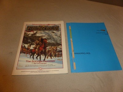 ADVANCED D & D FORGOTTEN REALMS THE SAVAGE FRONTIER BOOK W MAP FR5 9233 TSR 1988