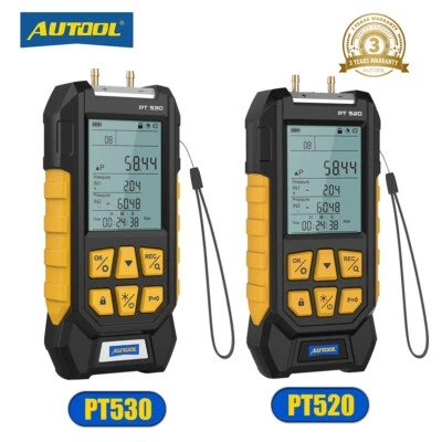 AUTOOL Digital Manometer Dual Port Air Pressure Meter Gauge HVAC Gas Pressure Tester