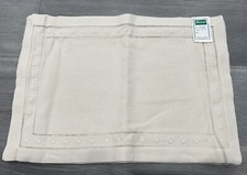 6 Pcs Beige 14x20" Hemstitch Cotton Linen Table Placemats Wedding Napkins