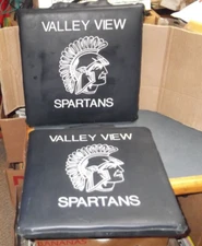 VINTAGE PAIR GERMANTOWN VALLEY VIEW SPARTANS SEAT CUSHIONS