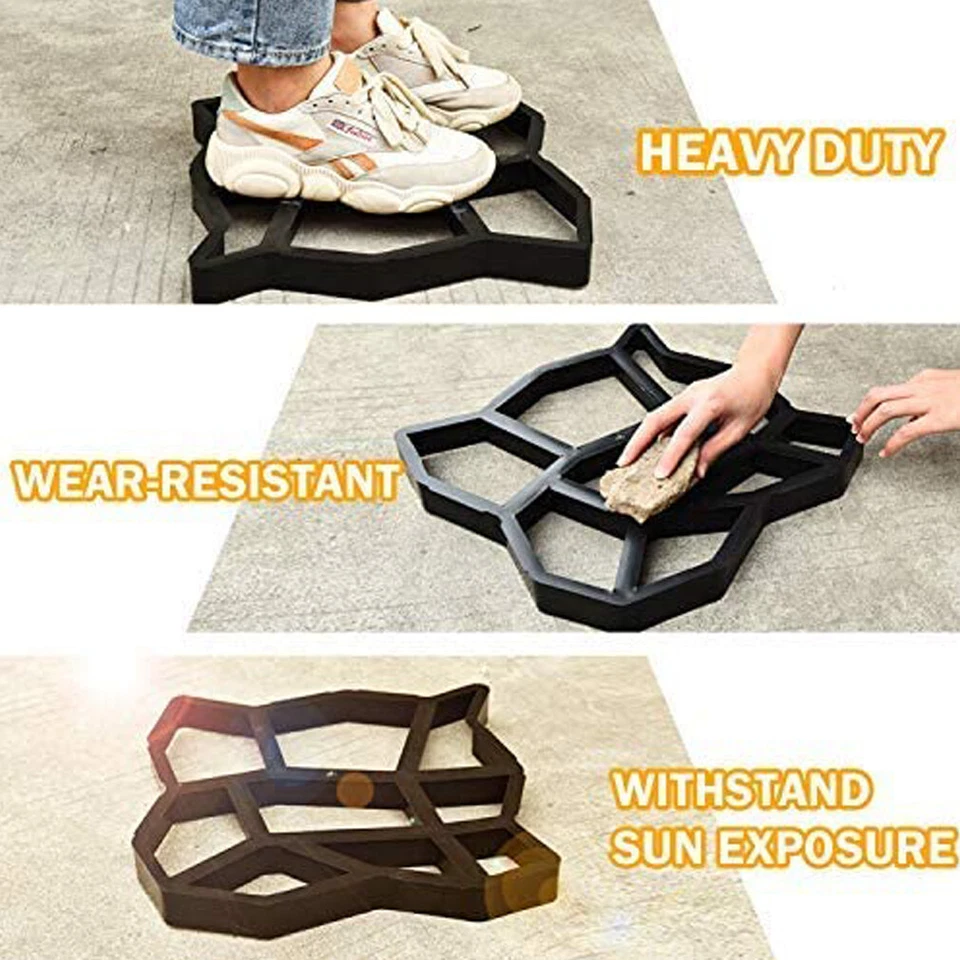 Pflasterform Betonpflaster Gehweg Gießform Schablone Garten Schalungsform aus PP - Bild 3 von 4