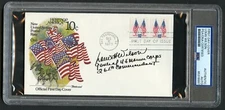 Louis H. Wilson d2005 signed autograph FDC MOH Recipient USMC WWII PSA Slabbed
