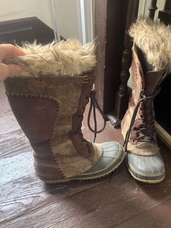 Botas de nieve Sorel para mujer 7 Cate the Great impermeables de cuero de piel alta  Foto 2 de 4