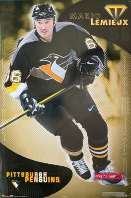 Mario Lemieux #66 Pittsburgh Penguins Vintage 2001 Hockey Poster