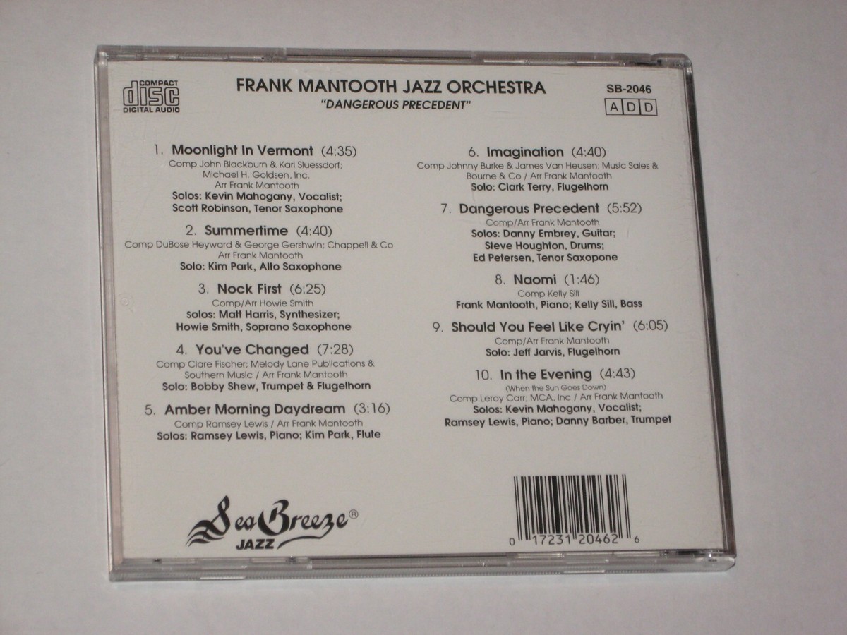 Frank Mantooth: Dangerous Precedent CD DISC IS FLAWLESS Ramsey 