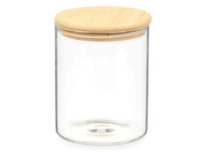 Vorratsglas Vorratsdose Glasbehälter Borosilikat mit Bambusdeckel Vivalto